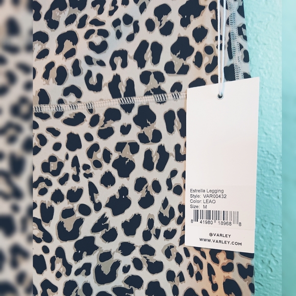Varley Estrella Leggings Leopard Nude Black sz M - Picture 6 of 6